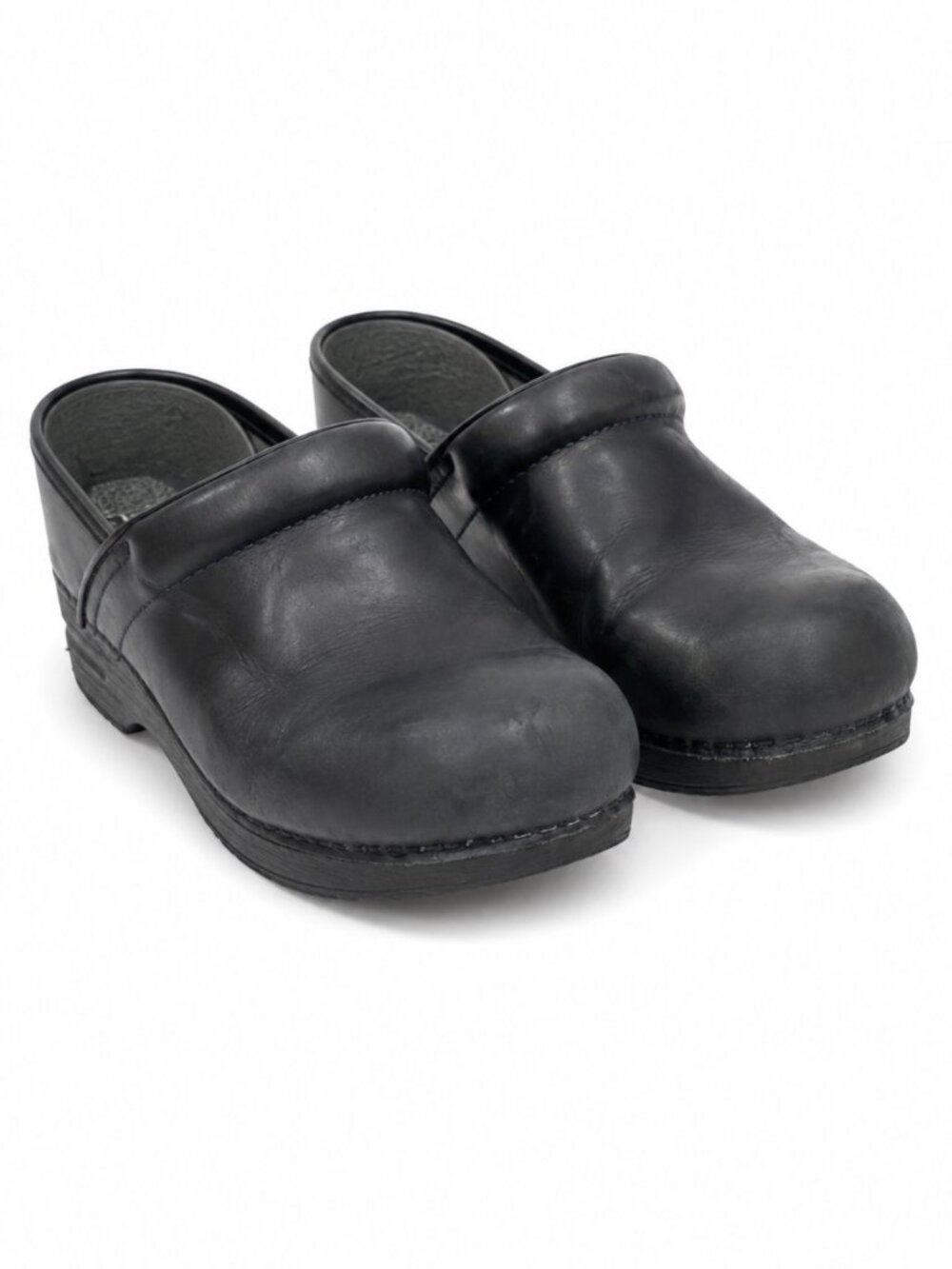 Dansko XP 2.0 Black Leather Nursing Work Clogs Women's EU 37